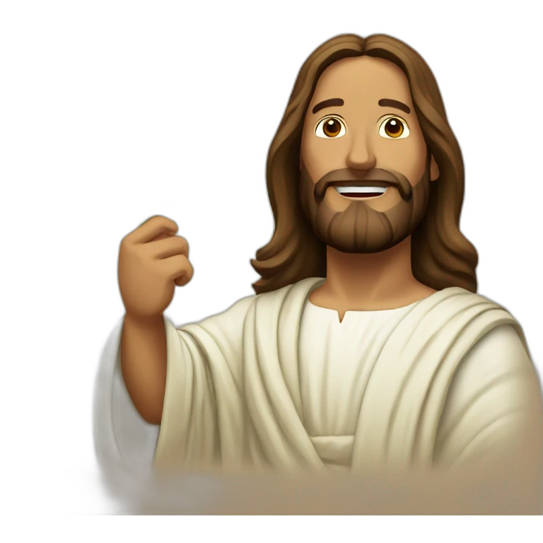 jesus promoting weeds emoji