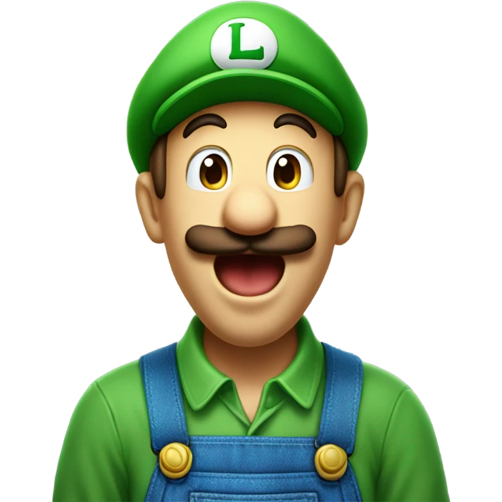 Yawning Luigi  emoji