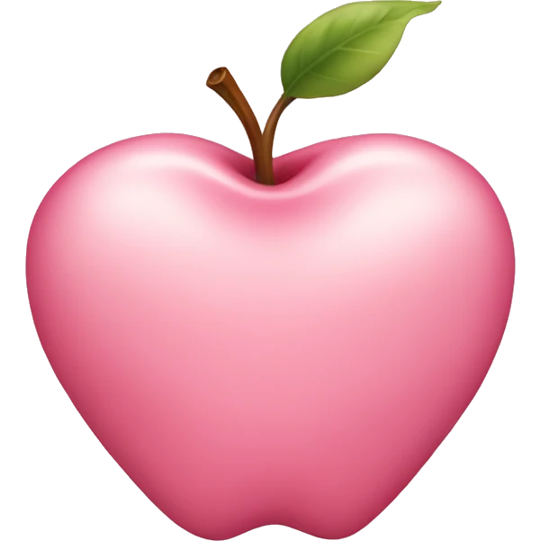 Light pink apple heart emoji