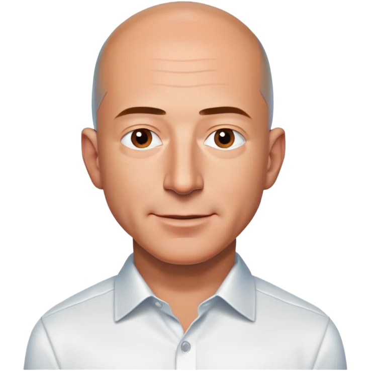Jeff Bezos wearing a white shirt emoji