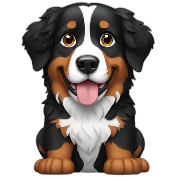 bernese mountain dog musician emoji