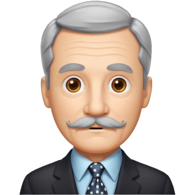 Grandpa with gray mustache & polka-dot tie emoji