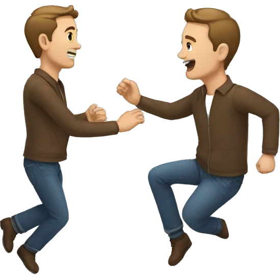 a man catching another man emoji