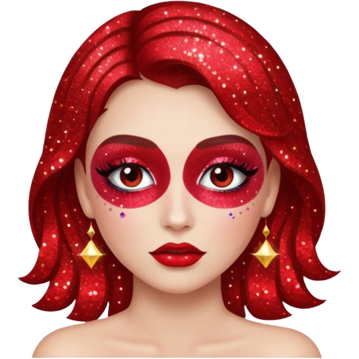 red glitter artist emoji