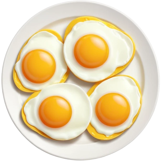 2 Sunny side Eggs in a plate emoji
