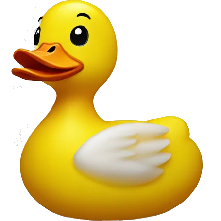 plastic yellow duck emoji