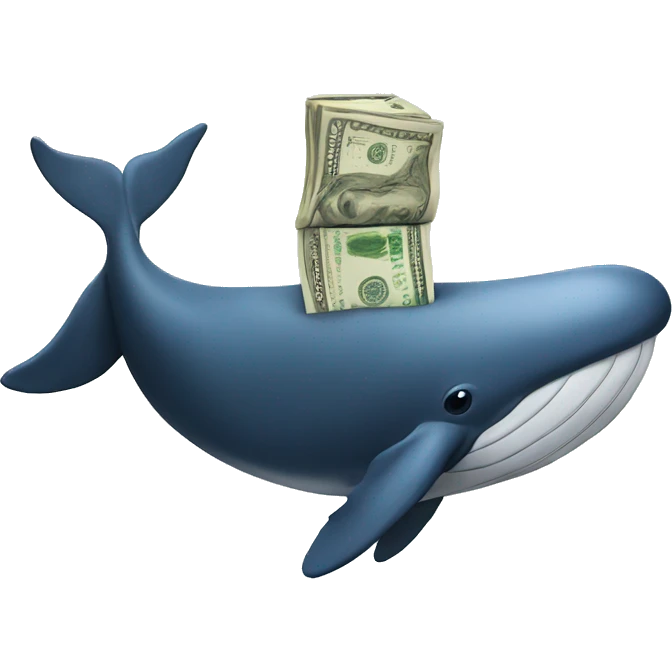 whale with money emoji