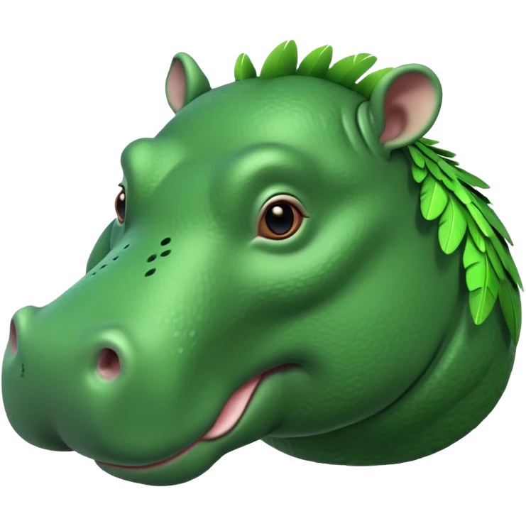 Green Feathered hipopotamus emoji