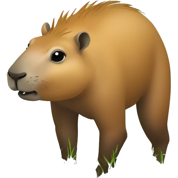 capibara eating grass emoji