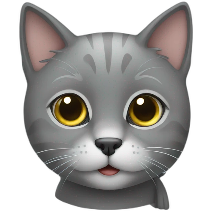 cute gray cat emoji