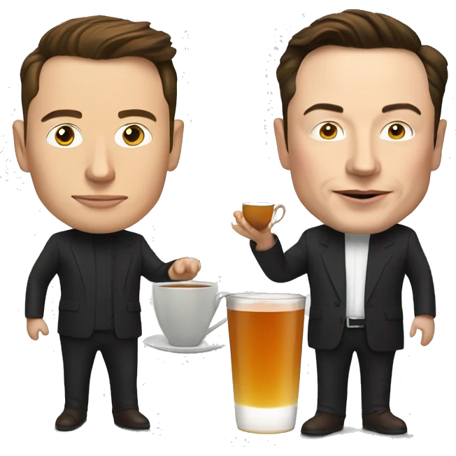 elon musk and tea emoji
