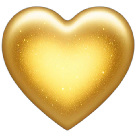 gold heart shine emoji