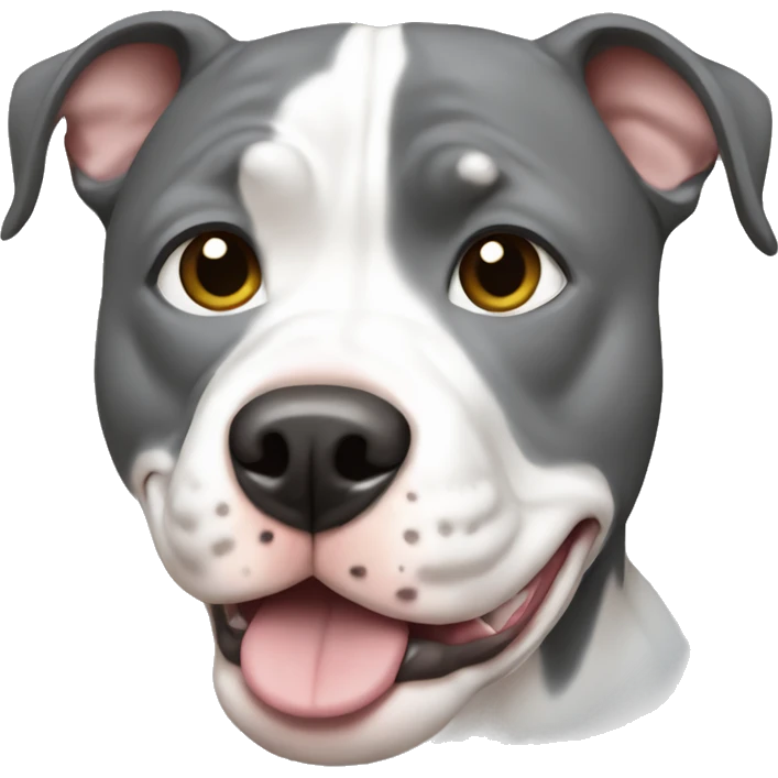 Gray and white pitbull emoji