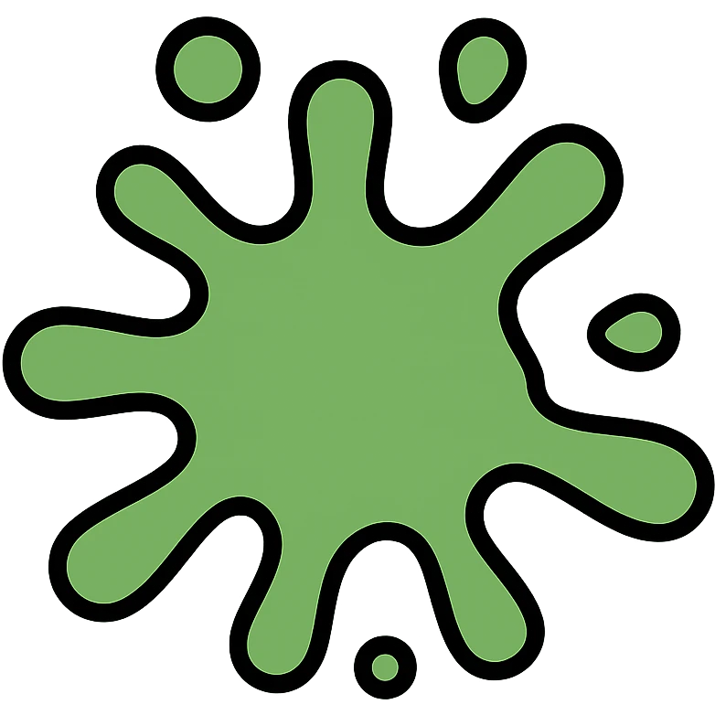 green splash of paint emoji