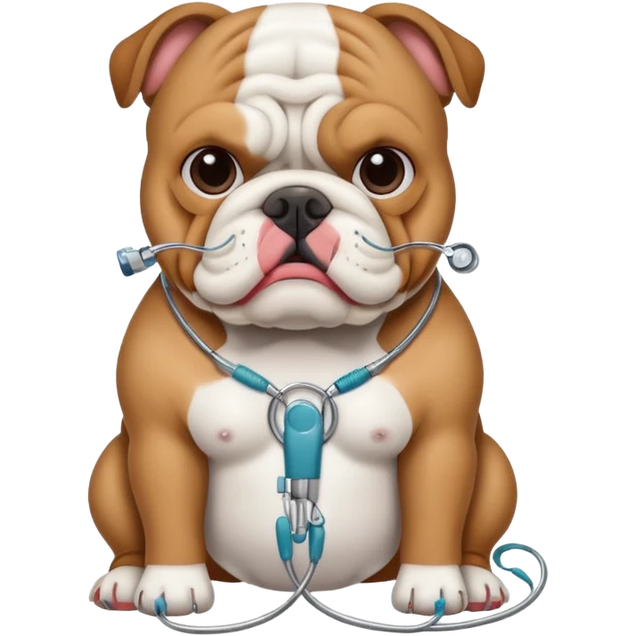 Bulldog getting surgery  emoji