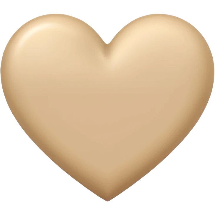 light  beige heart emoji