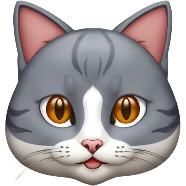 Uyuyan gri kedi  emoji