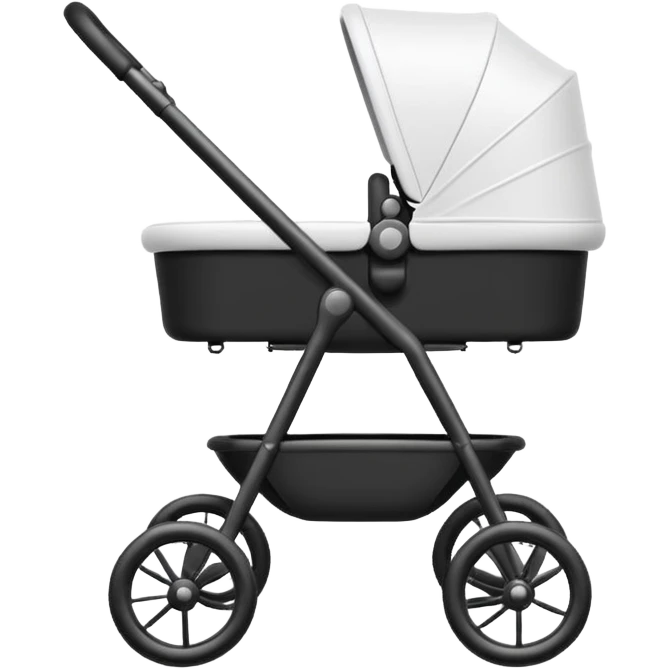 flat, not 3d baby stroller with no detail  emoji