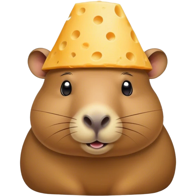 capybara with a cheese hat emoji