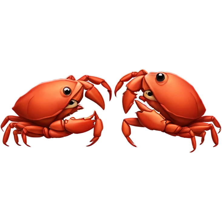 Crabs kissing each other emoji