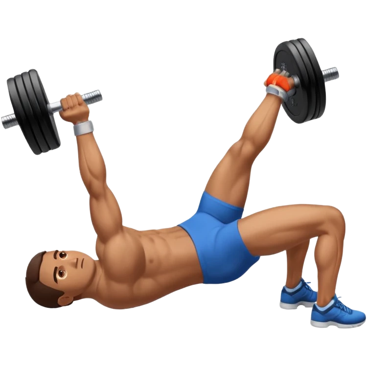 
Dumbbell press level with movement while lying down emoji