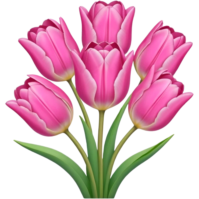 Pink tulip bouquet emoji