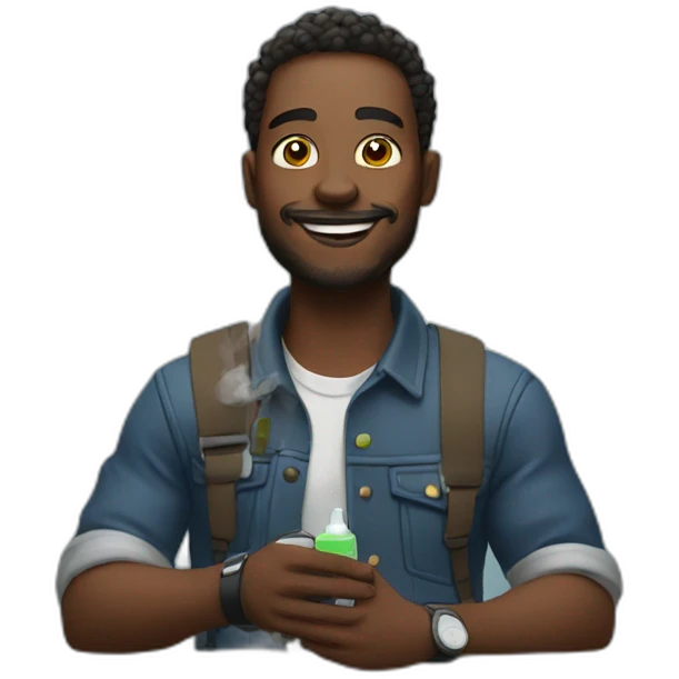 Cool guy selling vapes emoji