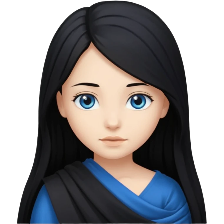 GIRL WITH BLACK LONG HAIR POLE DANCE EYES CLOTH emoji