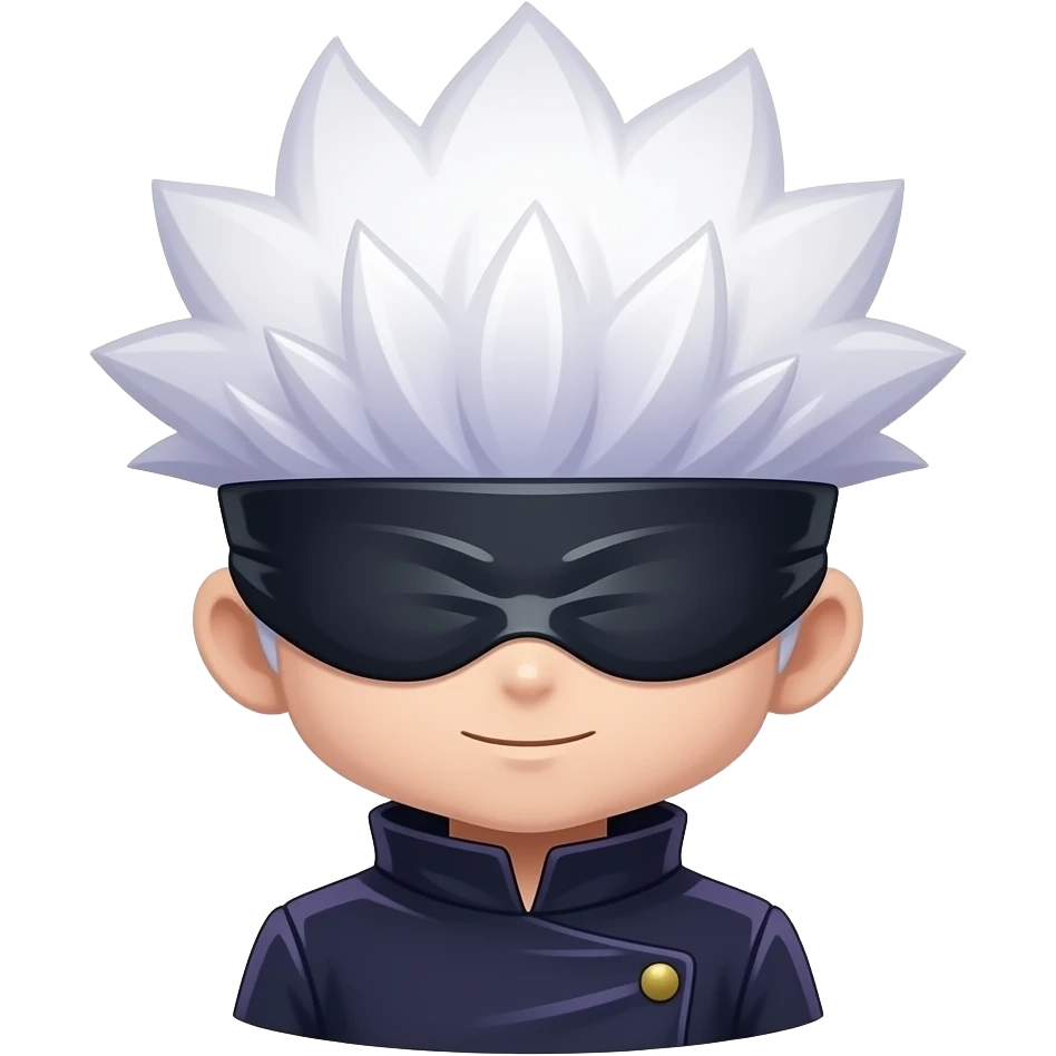 Saturo gojo dans un style kawaii emoji