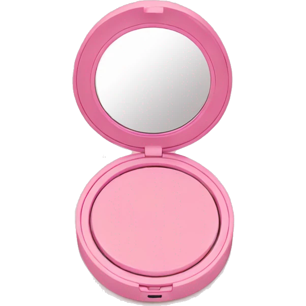Pink compact open with white mirror  emoji