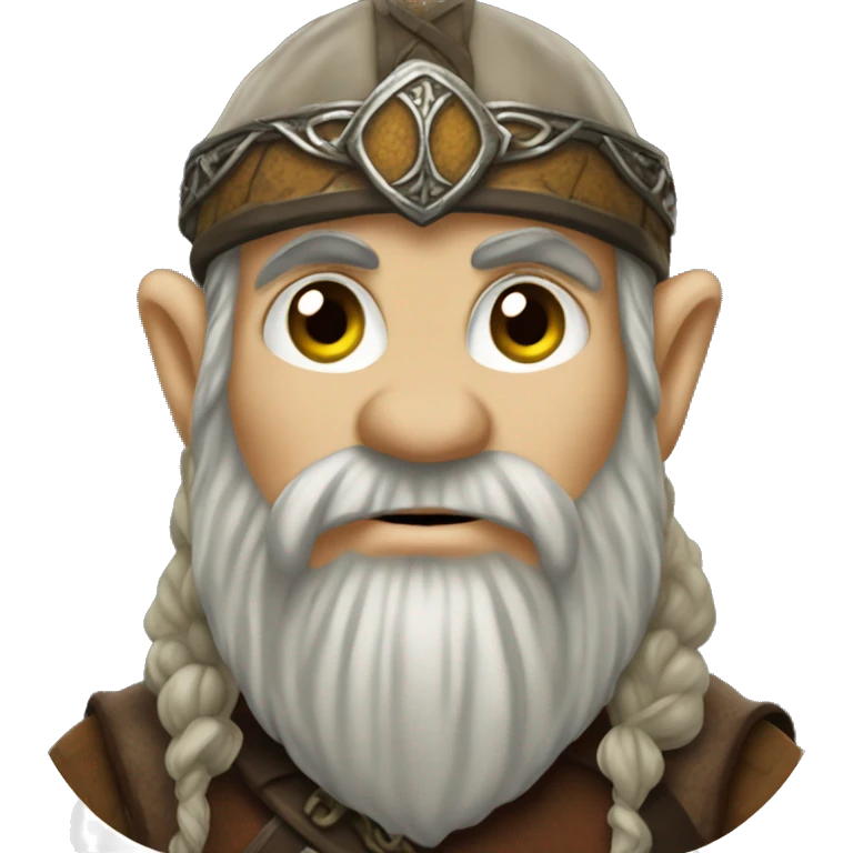 gimli dwarf in lord of the rings style emoji