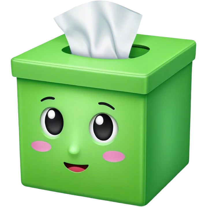 Green tissue box emoji