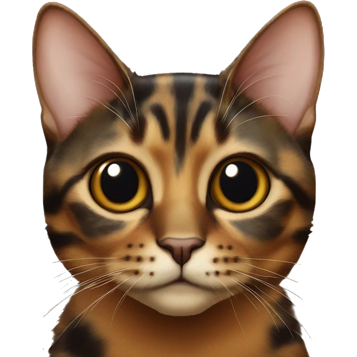 Tortoiseshell Cat with no teeth  emoji