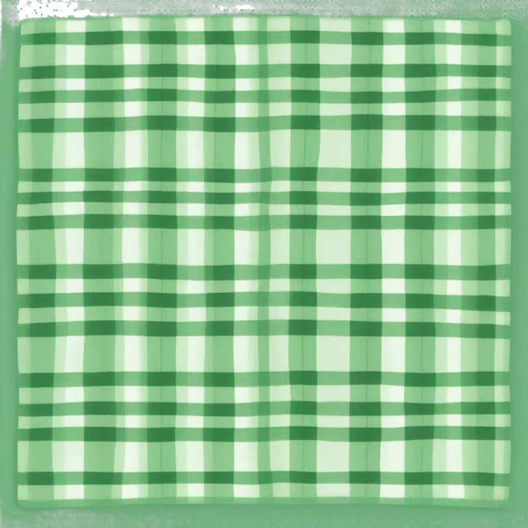 Light green plaid folded blanket emoji
