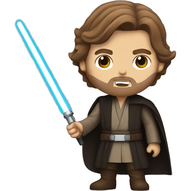 Anakin Skywalker with beard as a Jedi Master emoji