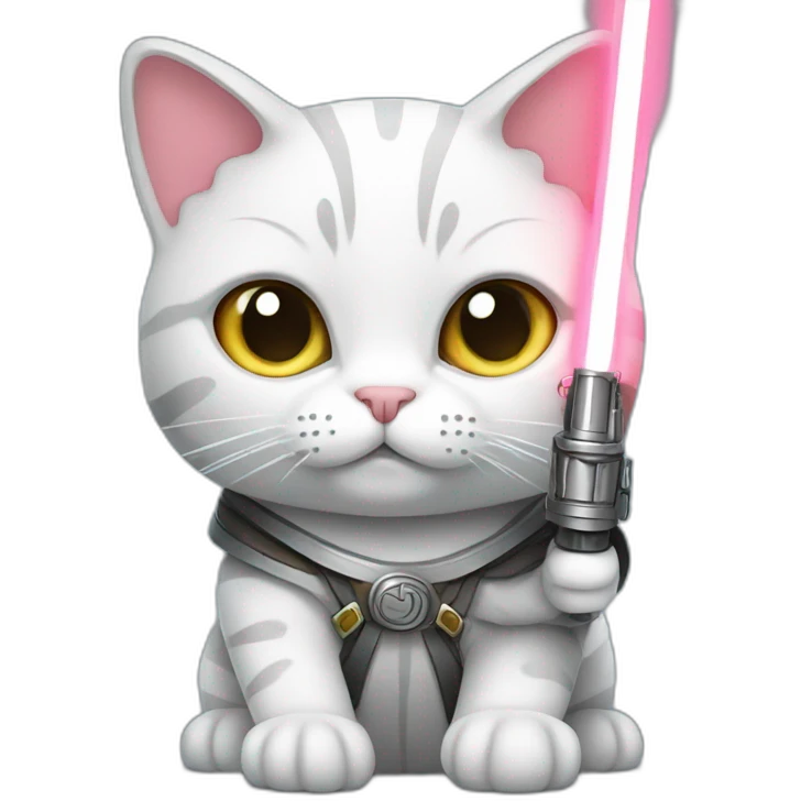 cat with light saber emoji