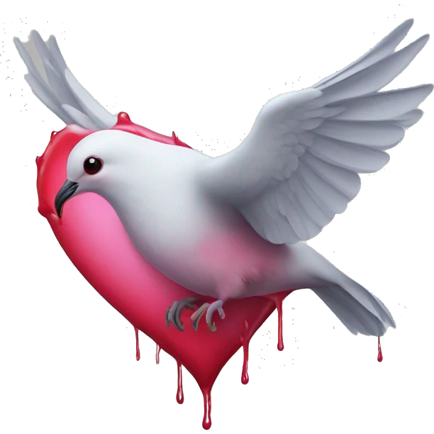 Bleeding heart dove  emoji