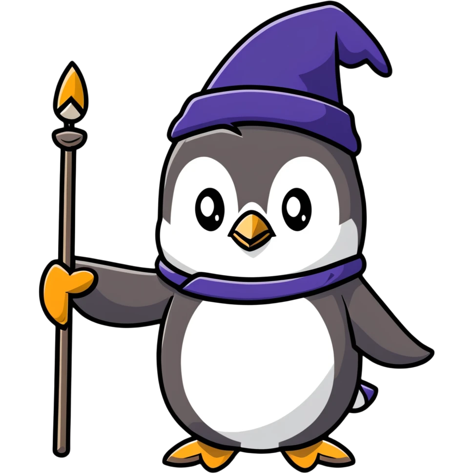 penguin wizard emoji