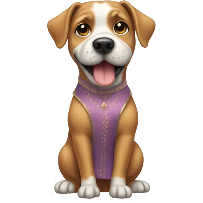 Dog with dress emoji