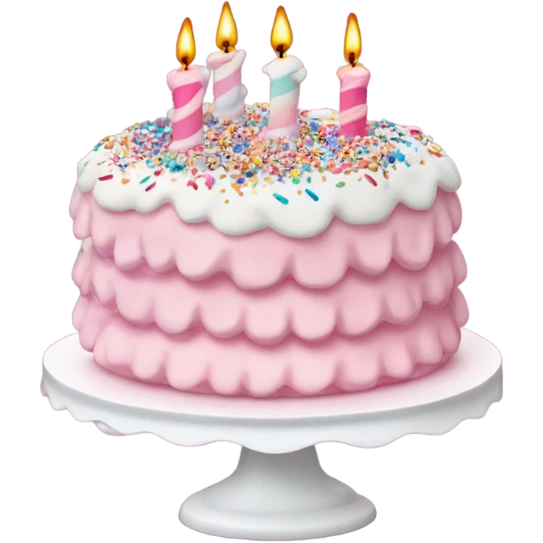 Girly birthday cake  emoji