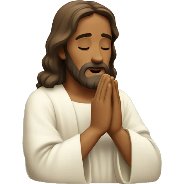 Jesus praying hands emoji
