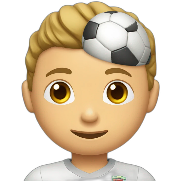 ronaldo entrain de jongler un ballon sur la tête emoji