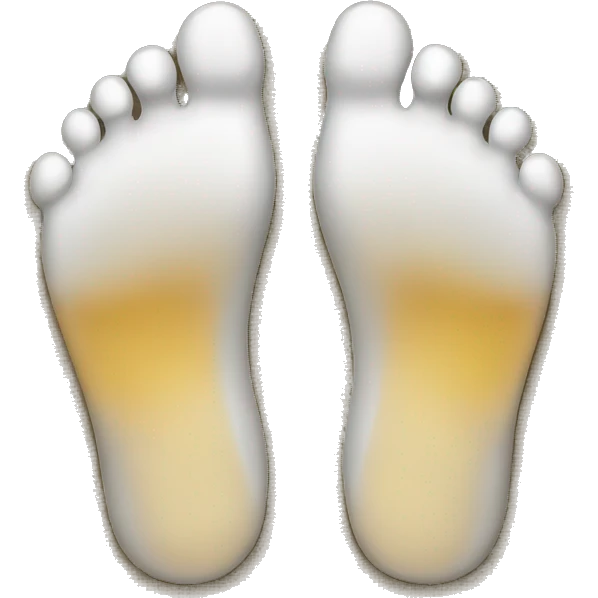  feet covered in glue  emoji