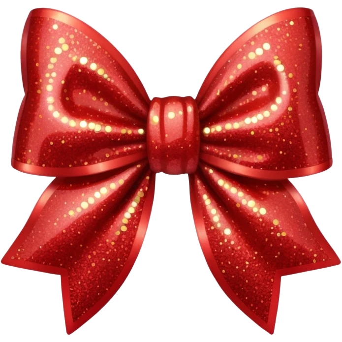 red glitter bow emoji