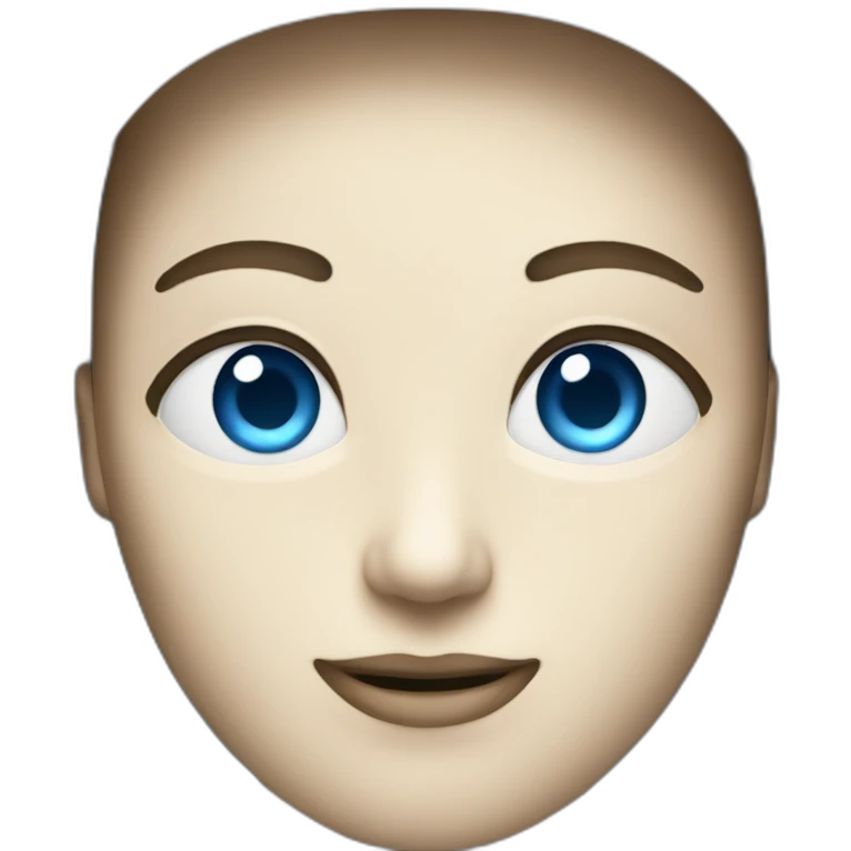 Android robot blue eyes emoji