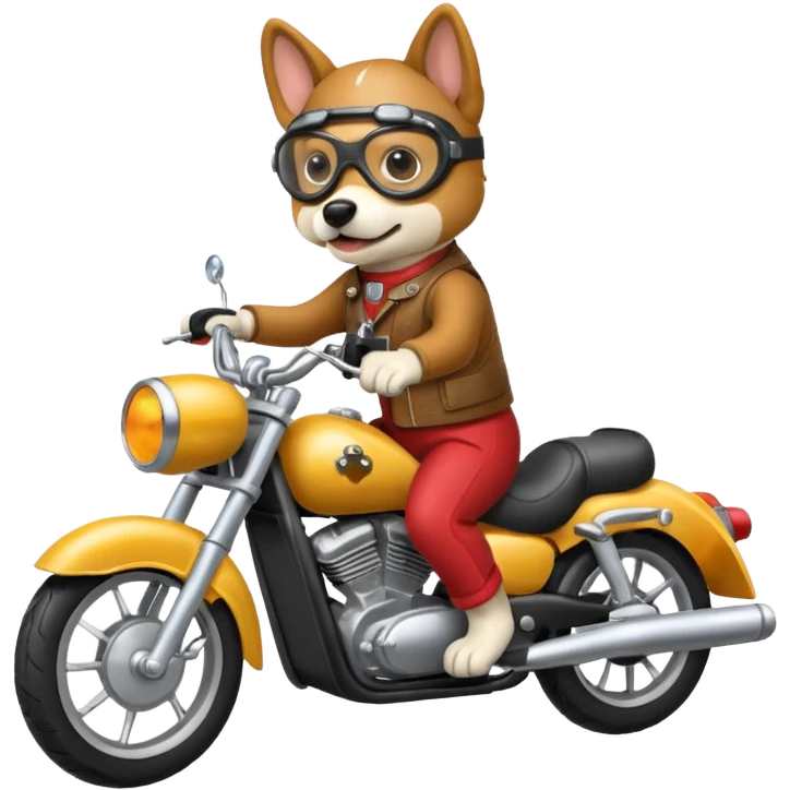 dog on a motorcycle emoji