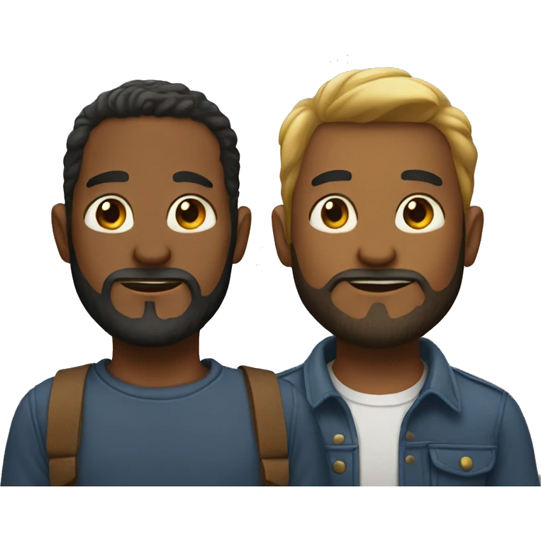 Two brothers one with beard emoji