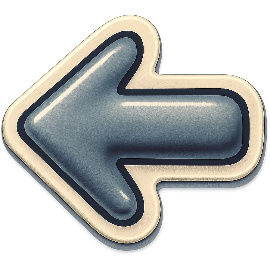 A gray arrow pointing left sticker with a vintage design and a retro vibe emoji