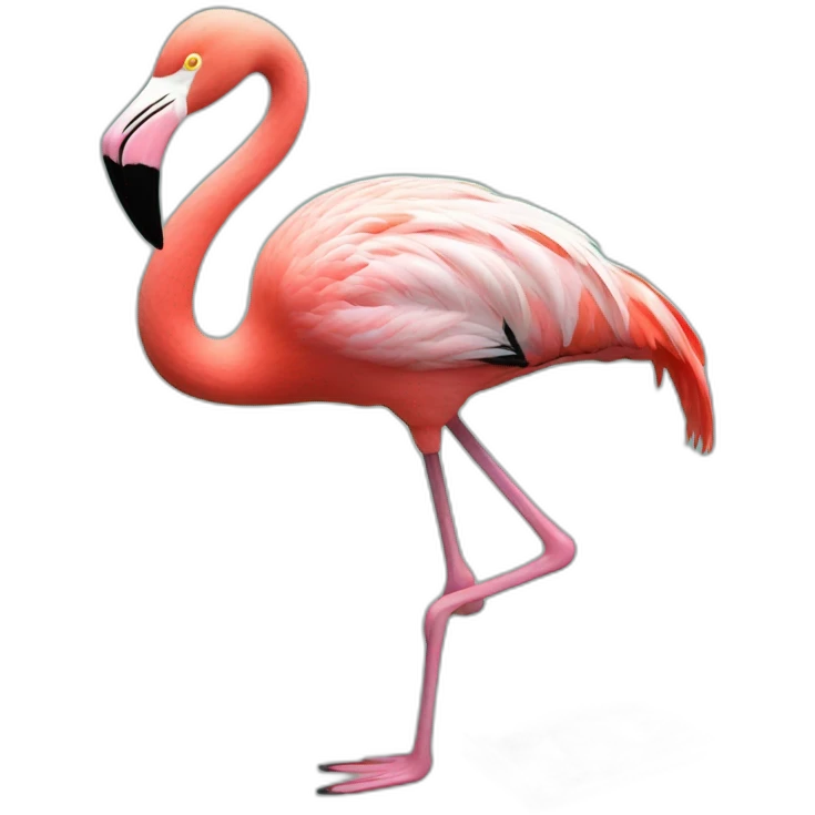 Flamingo et dollars emoji