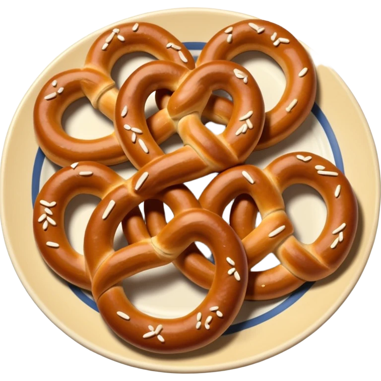Plate of Pretzel emoji